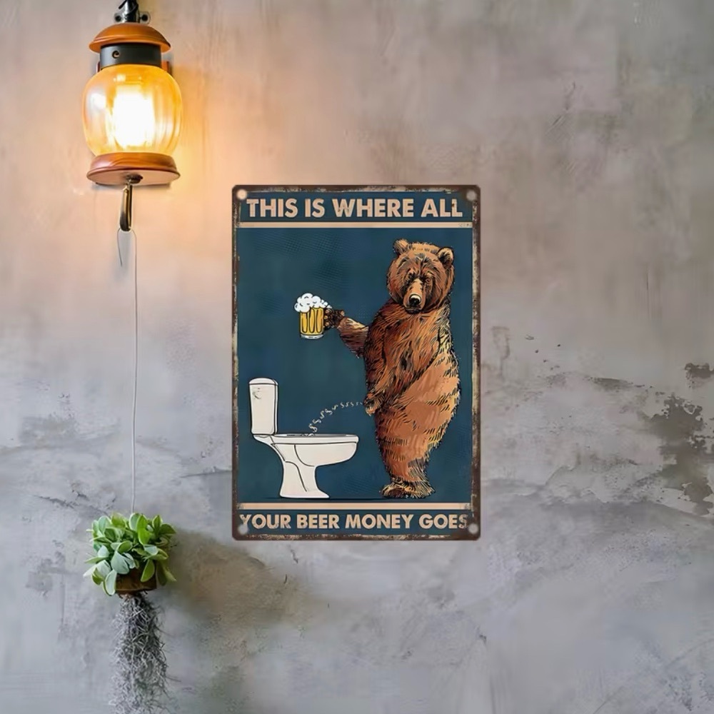 “This Is Where It All” Beer Metal Sign Wall Art 2D Flat Metal Wall Art New - Picture 4 of 6